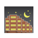 library at night emoji